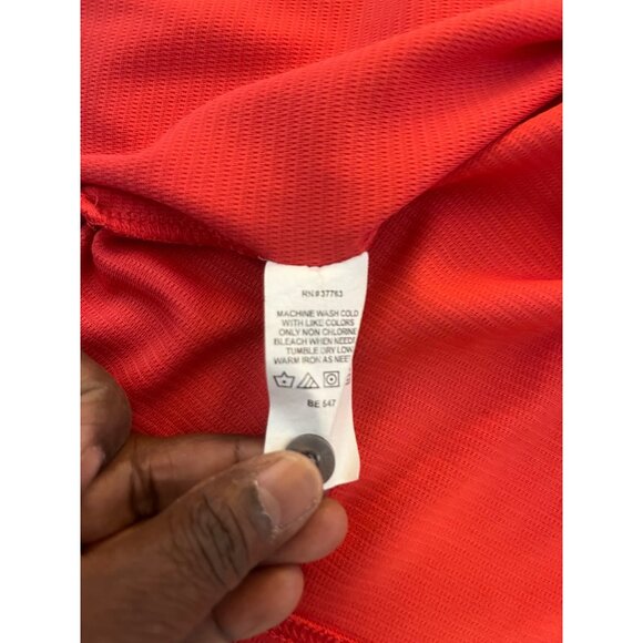 Links Edition Red Polo Shirt L/G Mens Short Sleeve Collared Golf Top - Picture 9 of 11